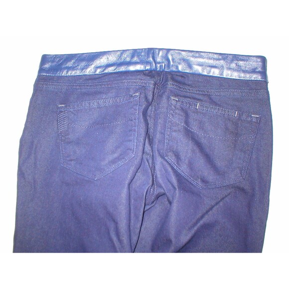 NWT $229 Womens Paige Premium Hancock Eclipse Dark Leather Waist 28 New Jeans - Picture 3 of 5